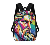 sinyumoney Mochila Infantil 3D Zeus Wpap Pop Art Mochilas Estampadas Mochila Escolar Ligera Mochila Escolar Divertida Y Moderna Mochila De Día Para Estudiantes Para Niños 17inch