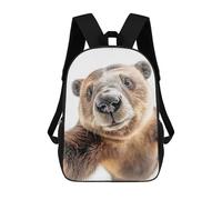 sinyumoney Mochila Infantil A Beaver Taking A Selfie Mochila Escolar 3D Mochila Escolar Para Niños Mochilas Escolares Mochila De Moda Con Bolsillo Bolsas Para Libros 17inch