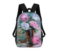 sinyumoney Mochila Infantil A Bouquet of Roses Mochila Escolar 3D Mochila Escolar Para Niños Mochilas Escolares Mochila De Moda Con Bolsillo Bolsas Para Libros 17inch