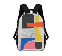 sinyumoney Mochila Infantil Abstract Collage 5 Mochila Escolar 3D Mochila Escolar Para Niños Mochilas Escolares Mochila De Moda Con Bolsillo Bolsas Para Libros 17inch