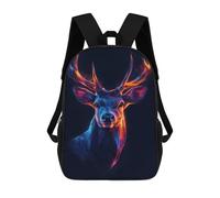 sinyumoney Mochila Infantil Abstract Deer Portrait Mochila Escolar 3D Mochila Escolar Para Niños Mochilas Escolares Mochila De Moda Con Bolsillo Bolsas Para Libros 17inch