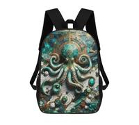 sinyumoney Mochila Infantil Abstract Gold Octopus Mochila Escolar 3D Mochila Escolar Para Niños Mochilas Escolares Mochila De Moda Con Bolsillo Bolsas Para Libros 17inch