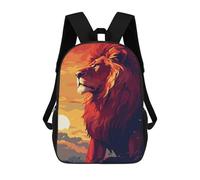 sinyumoney Mochila Infantil African Lion Pixel Art Para Niños Y Niñas, Mochila De Viaje Para Niños, Mochila Escolar Para Adolescentes 17inch