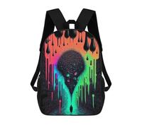 sinyumoney Mochila Infantil, Alien in A Dripping Cityscape Mochila Escolar De Gran Capacidad Para Estudiantes, Mochila Para Libros, Mochila Para Niños, Niñas, Adultos Y Adolescentes 17inch
