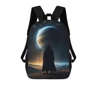 sinyumoney Mochila Infantil, Among The Rings of Saturn Mochila Escolar De Gran Capacidad Para Estudiantes, Mochila Para Libros, Mochila Para Niños, Niñas, Adultos Y Adolescentes 17inch