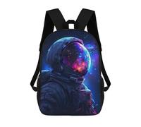 sinyumoney Mochila Infantil, Astronaut Helmet in Space Mochila Escolar De Gran Capacidad Para Estudiantes, Mochila Para Libros, Mochila Para Niños, Niñas, Adultos Y Adolescentes 17inch