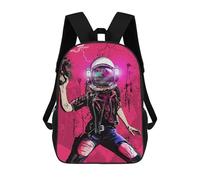 sinyumoney Mochila Infantil Astronaut with Pixelated Helmet Para Niños Y Niñas, Mochila De Viaje Para Niños, Mochila Escolar Para Adolescentes 17inch