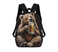 sinyumoney Mochila Infantil Bear Beer Mochila Escolar 3D Mochila Escolar Para Niños Mochilas Escolares Mochila De Moda Con Bolsillo Bolsas Para Libros 17inch
