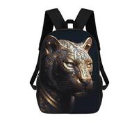 sinyumoney Mochila Infantil Black And Gold Tiger Para Niños Y Niñas, Mochila De Viaje Para Niños, Mochila Escolar Para Adolescentes 17inch