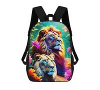 sinyumoney Mochila Infantil Blossom Lion Kings Mochila Escolar 3D Mochila Escolar Para Niños Mochilas Escolares Mochila De Moda Con Bolsillo Bolsas Para Libros 17inch