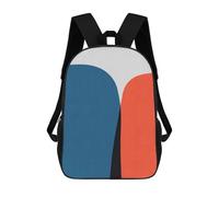 sinyumoney Mochila Infantil Blue And Red Art 1 Mochila Escolar 3D Mochila Escolar Para Niños Mochilas Escolares Mochila De Moda Con Bolsillo Bolsas Para Libros 17inch