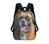 sinyumoney Mochila Infantil Boxer Dog Sketch Mochila Escolar 3D Mochila Escolar Para Niños Mochilas Escolares Mochila De Moda Con Bolsillo Bolsas Para Libros 17inch