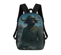 sinyumoney Mochila Infantil Buffalo Soldier in Military Uniform Mochila Escolar 3D Mochila Escolar Para Niños Mochilas Escolares Mochila De Moda Con Bolsillo Bolsas Para Libros 17inch
