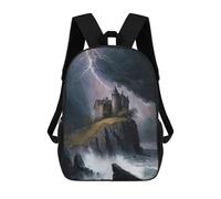 sinyumoney Mochila Infantil, Burnt Out Castle on Cliff Mochila Escolar De Gran Capacidad Para Estudiantes, Mochila Para Libros, Mochila Para Niños, Niñas, Adultos Y Adolescentes 17inch