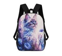 sinyumoney Mochila Infantil Cat Flower Animal Para Niños Y Niñas, Mochila De Viaje Para Niños, Mochila Escolar Para Adolescentes 17inch