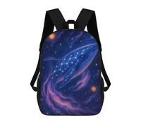 sinyumoney Mochila Infantil Celestial Whale Constellation in Space Mochila Escolar 3D Mochila Escolar Para Niños Mochilas Escolares Mochila De Moda Con Bolsillo Bolsas Para Libros 17inch