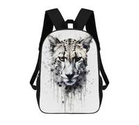sinyumoney Mochila Infantil Cheetah Beauty Black Ink Mochila Escolar 3D Mochila Escolar Para Niños Mochilas Escolares Mochila De Moda Con Bolsillo Bolsas Para Libros 17inch