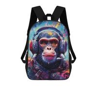 sinyumoney Mochila Infantil Chimpanzee in Space Helmet Para Niños Y Niñas, Mochila De Viaje Para Niños, Mochila Escolar Para Adolescentes 17inch