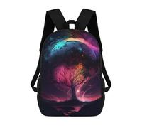sinyumoney Mochila Infantil Colorful Cosmic Tree Mochila Escolar 3D Mochila Escolar Para Niños Mochilas Escolares Mochila De Moda Con Bolsillo Bolsas Para Libros 17inch