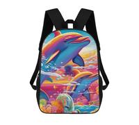 sinyumoney Mochila Infantil Colorful Dolphins Underwater Scene-1 Para Niños Y Niñas, Mochila De Viaje Para Niños, Mochila Escolar Para Adolescentes 17inch
