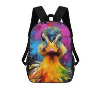 sinyumoney Mochila Infantil, Colorful Duck Portrait Mochila Escolar De Gran Capacidad Para Estudiantes, Mochila Para Libros, Mochila Para Niños, Niñas, Adultos Y Adolescentes 17inch