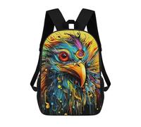 sinyumoney Mochila Infantil, Colorful Eagle Portrait-10 Mochila Escolar De Gran Capacidad Para Estudiantes, Mochila Para Libros, Mochila Para Niños, Niñas, Adultos Y Adolescentes 17inch