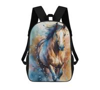 sinyumoney Mochila Infantil Colorful Horse Painting -1 Mochila Escolar 3D Mochila Escolar Para Niños Mochilas Escolares Mochila De Moda Con Bolsillo Bolsas Para Libros 17inch