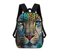 sinyumoney Mochila Infantil Colorful Leopard Portrait-11 Para Niños Y Niñas, Mochila De Viaje Para Niños, Mochila Escolar Para Adolescentes 17inch