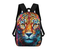 sinyumoney Mochila Infantil Colorful Leopard Portrait-22 Para Niños Y Niñas, Mochila De Viaje Para Niños, Mochila Escolar Para Adolescentes 17inch