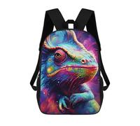 sinyumoney Mochila Infantil Colorful Lizard Portrait -1 Para Niños Y Niñas, Mochila De Viaje Para Niños, Mochila Escolar Para Adolescentes 17inch