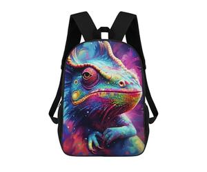 sinyumoney Mochila Infantil Colorful Lizard Portrait -1 Para Niños Y Niñas, Mochila De Viaje Para Niños, Mochila Escolar Para Adolescentes 17inch