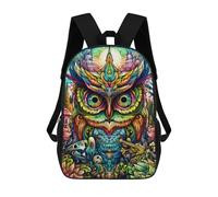 sinyumoney Mochila Infantil, Colorful Owl Illustration-7 Mochila Escolar De Gran Capacidad Para Estudiantes, Mochila Para Libros, Mochila Para Niños, Niñas, Adultos Y Adolescentes 17inch