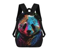 sinyumoney Mochila Infantil Colorful Panda Portrait Mochila Escolar 3D Mochila Escolar Para Niños Mochilas Escolares Mochila De Moda Con Bolsillo Bolsas Para Libros 17inch