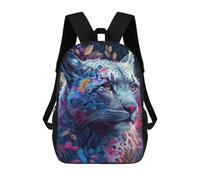 sinyumoney Mochila Infantil Colorful Snow Leopard Mochila Escolar 3D Mochila Escolar Para Niños Mochilas Escolares Mochila De Moda Con Bolsillo Bolsas Para Libros 17inch
