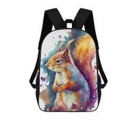sinyumoney Mochila Infantil, Colorful Squirrel Watercolor Art Print Mochila Escolar De Gran Capacidad Para Estudiantes, Mochila Para Libros, Mochila Para Niños, Niñas, Adultos Y Adolescentes 17inch