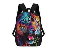 sinyumoney Mochila Infantil, Colorful Tiger Roar Mochila Escolar De Gran Capacidad Para Estudiantes, Mochila Para Libros, Mochila Para Niños, Niñas, Adultos Y Adolescentes 17inch