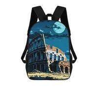 sinyumoney Mochila Infantil, Colosseum Under Moonlight -1 Mochila Escolar De Gran Capacidad Para Estudiantes, Mochila Para Libros, Mochila Para Niños, Niñas, Adultos Y Adolescentes 17inch