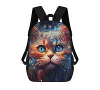 sinyumoney Mochila Infantil Cosmic Cat Portrait-20 Para Niños Y Niñas, Mochila De Viaje Para Niños, Mochila Escolar Para Adolescentes 17inch