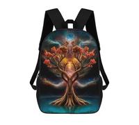 sinyumoney Mochila Infantil Cosmic Tree of Unity Mochila Escolar 3D Mochila Escolar Para Niños Mochilas Escolares Mochila De Moda Con Bolsillo Bolsas Para Libros 17inch