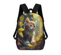 sinyumoney Mochila Infantil Cute Kitten The Garden Mochila Escolar 3D Mochila Escolar Para Niños Mochilas Escolares Mochila De Moda Con Bolsillo Bolsas Para Libros 17inch