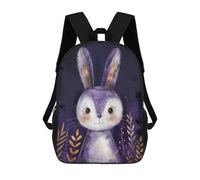 sinyumoney Mochila Infantil Cute Magical Bunny Artwork Mochila Escolar 3D Mochila Escolar Para Niños Mochilas Escolares Mochila De Moda Con Bolsillo Bolsas Para Libros 17inch