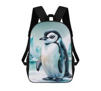 sinyumoney Mochila Infantil Cute Penguin Watercolor Mochila Escolar 3D Mochila Escolar Para Niños Mochilas Escolares Mochila De Moda Con Bolsillo Bolsas Para Libros 17inch
