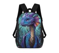 sinyumoney Mochila Infantil Cute Purple Chibi Dragon Para Niños Y Niñas, Mochila De Viaje Para Niños, Mochila Escolar Para Adolescentes 17inch