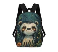 sinyumoney Mochila Infantil Cute Watercolor Sloth Mochila Escolar 3D Mochila Escolar Para Niños Mochilas Escolares Mochila De Moda Con Bolsillo Bolsas Para Libros 17inch