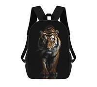 sinyumoney Mochila Infantil Dark Gold Tiger Animal Mochila Escolar 3D Mochila Escolar Para Niños Mochilas Escolares Mochila De Moda Con Bolsillo Bolsas Para Libros 17inch