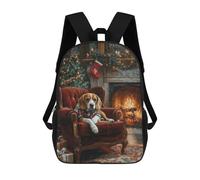 sinyumoney Mochila Infantil Dog in Christmas Sweater Beagle Waiting for Santa Mochila Escolar 3D Mochila Escolar Para Niños Mochilas Escolares Mochila De Moda Con Bolsillo Bolsas Para Libros 17inch