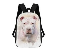 sinyumoney Mochila Infantil, Dogo Argentino Portrait Mochila Escolar De Gran Capacidad Para Estudiantes, Mochila Para Libros, Mochila Para Niños, Niñas, Adultos Y Adolescentes 17inch