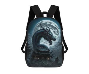 sinyumoney Mochila Infantil Dragon Moonlit Temple Para Niños Y Niñas, Mochila De Viaje Para Niños, Mochila Escolar Para Adolescentes 17inch