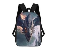 sinyumoney Mochila Infantil Dragon's Fiery Roar -5 Mochila Escolar 3D Mochila Escolar Para Niños Mochilas Escolares Mochila De Moda Con Bolsillo Bolsas Para Libros 17inch
