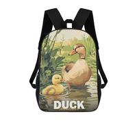 sinyumoney Mochila Infantil Duck Family Minimalist Mochila Escolar 3D Mochila Escolar Para Niños Mochilas Escolares Mochila De Moda Con Bolsillo Bolsas Para Libros 17inch